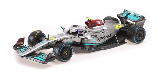 MINICHAMPS - MERCEDES GP - F1 W13E TEAM MERCEDES-AMG PETRONAS F1 N 44 MONACO GP WITH RAIN TIRES 2022 LEWIS HAMILTON