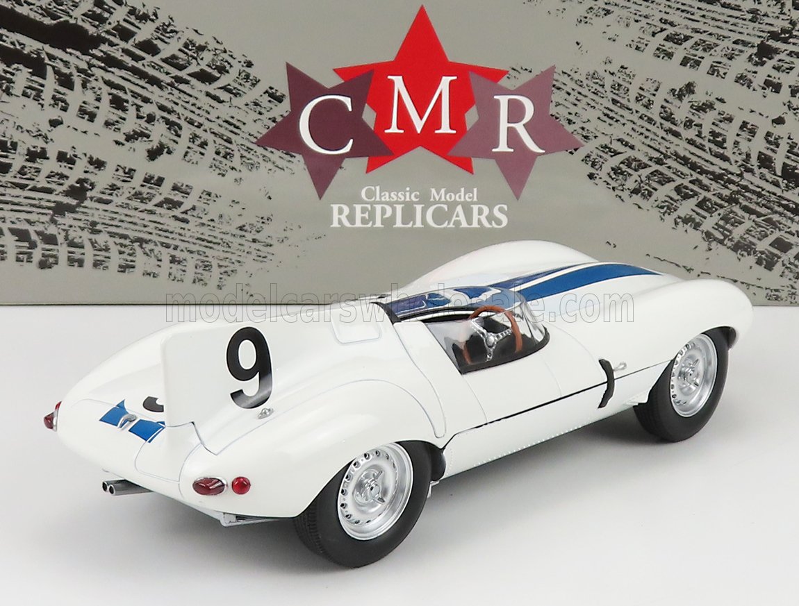 CMR - 1/18 - JAGUAR - D-TYPE 3.4L TEAM BRIGGS CUNNINGHAM N 9 24h LE MANS 1955 P.WALTERS - W.SPEAR - WHITE BLUE