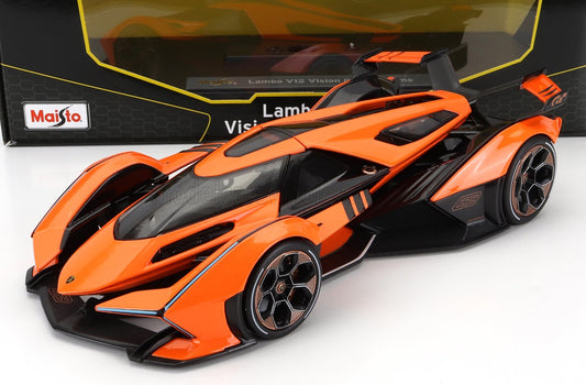 MAISTO - 1/18 - LAMBORGHINI - LAMBO V12 VISION GT N 63 GRAN TURISMO 2020 - ORANGE BLACK