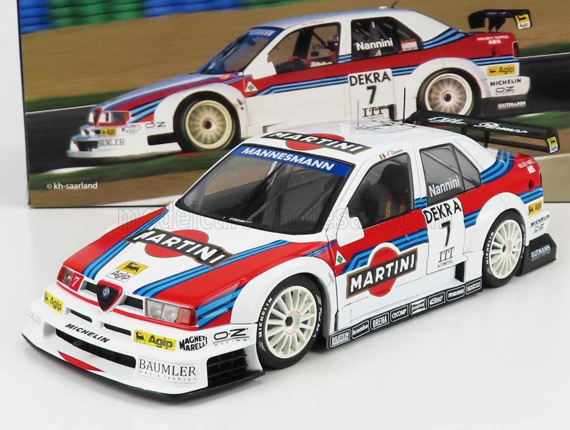 WERK83 - 1/18 - ALFA ROMEO - 155 V6 TI ALFA CORSE MARTINI RACING N 7 DTM ITC 1995 ALESSANDRO NANNINI - WHITE