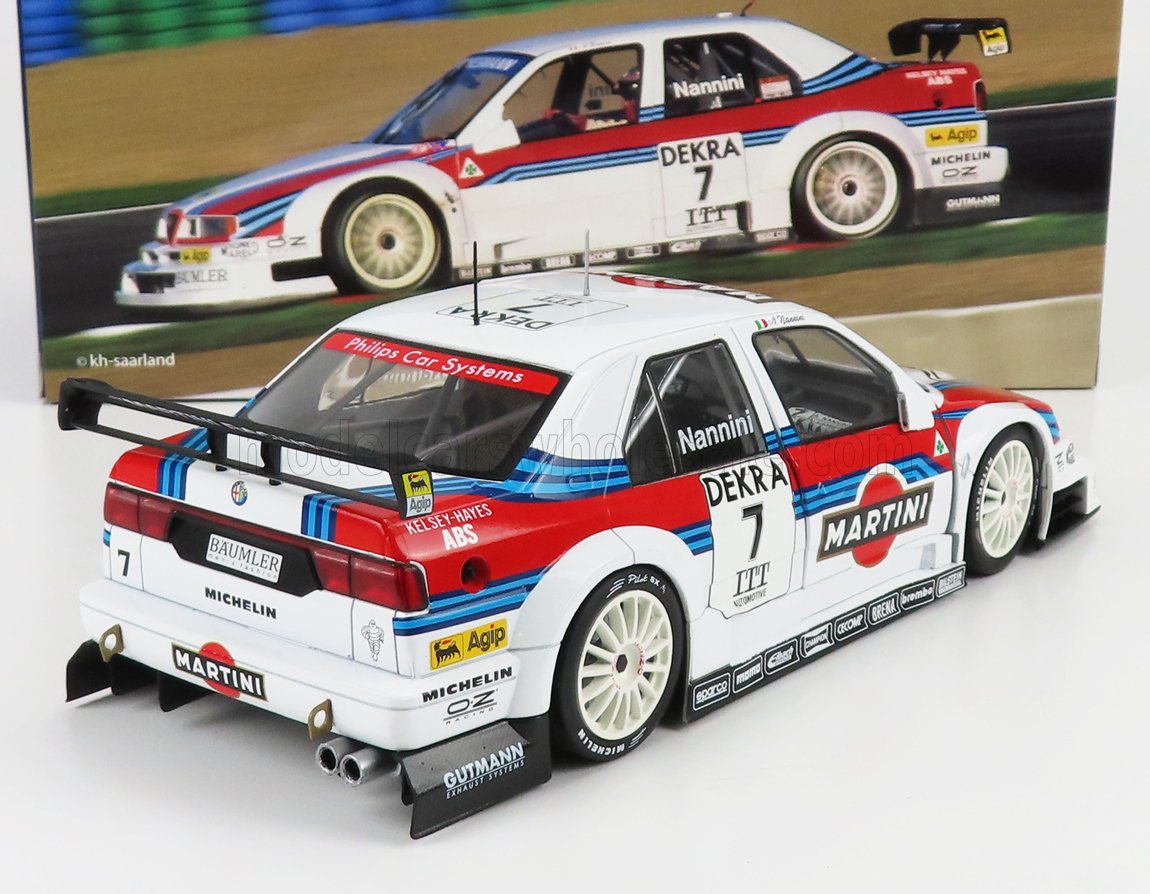 WERK83 - 1/18 - ALFA ROMEO - 155 V6 TI ALFA CORSE MARTINI RACING N 7 DTM ITC 1995 ALESSANDRO NANNINI - WHITE