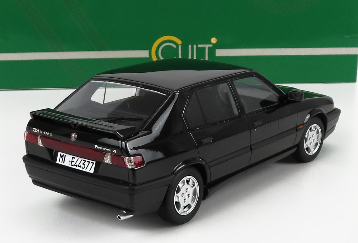 CULT-SCALE MODELS - 1/18 - ALFA ROMEO - 33 S QV PERMANENT 4 1991 - BLACK