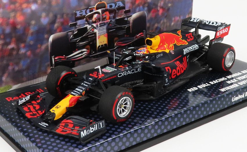 MINICHAMPS - RED BULL - F1 RB16B HONDA RA620H TEAM ASTON MARTIN N 33 WINNER DUTCH GP 2021 MAX VERSTAPPEN