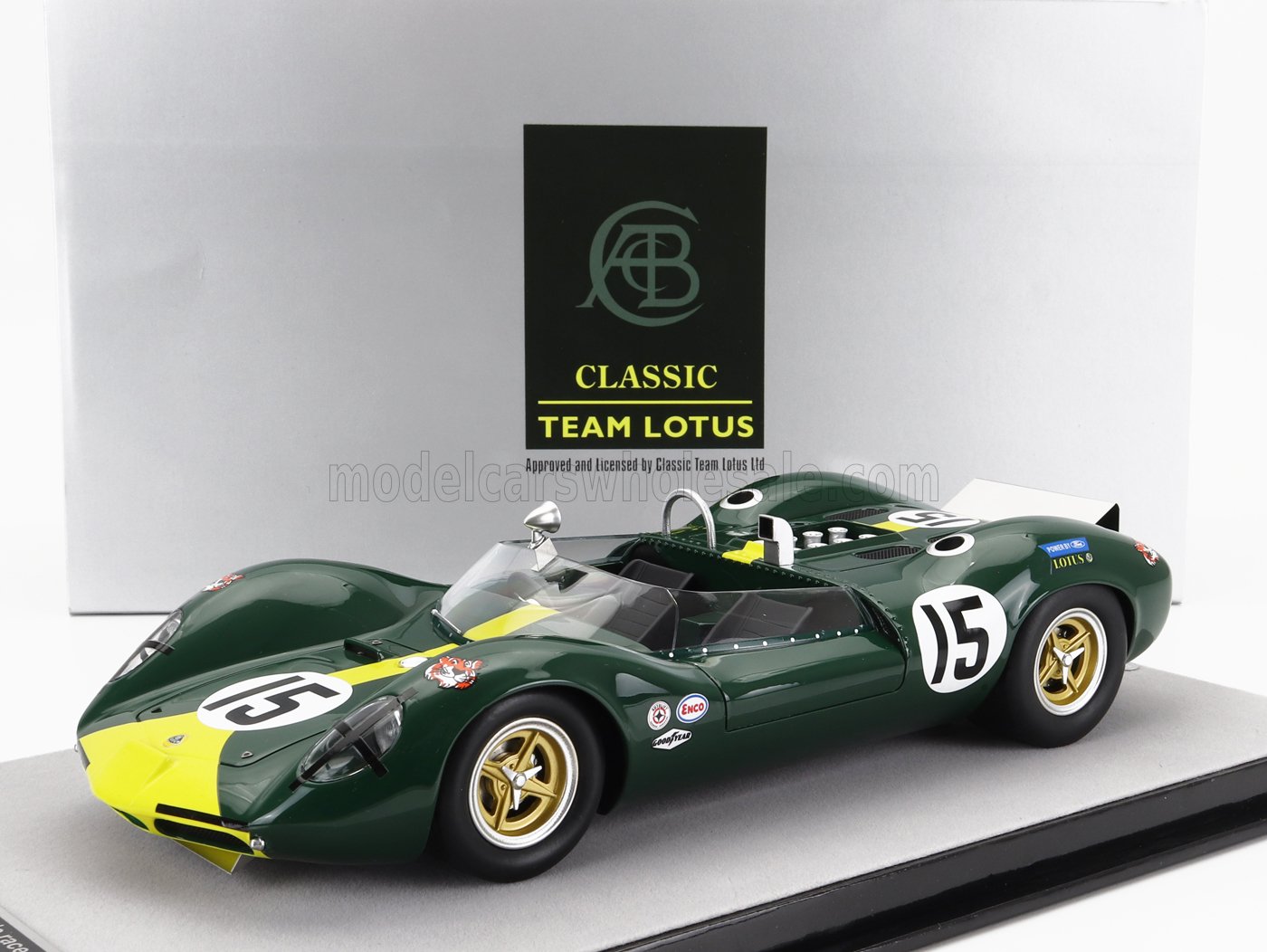 TECNOMODEL - 1/18 - LOTUS - TYPE 30 N 15 RIVERSIDE RACE 1964 JIM CLARK - GREEN YELLOW