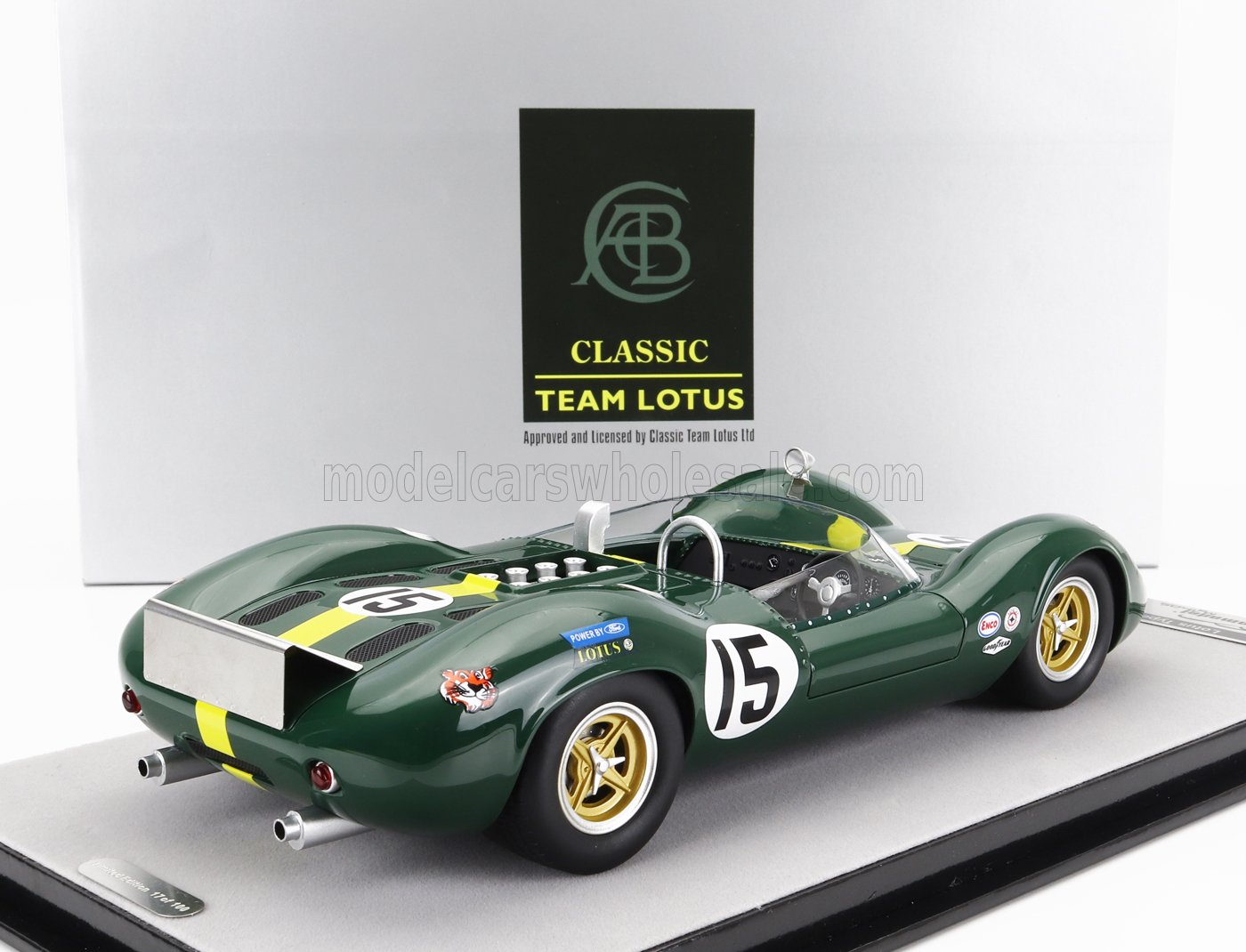 TECNOMODEL - 1/18 - LOTUS - TYPE 30 N 15 RIVERSIDE RACE 1964 JIM CLARK - GREEN YELLOW