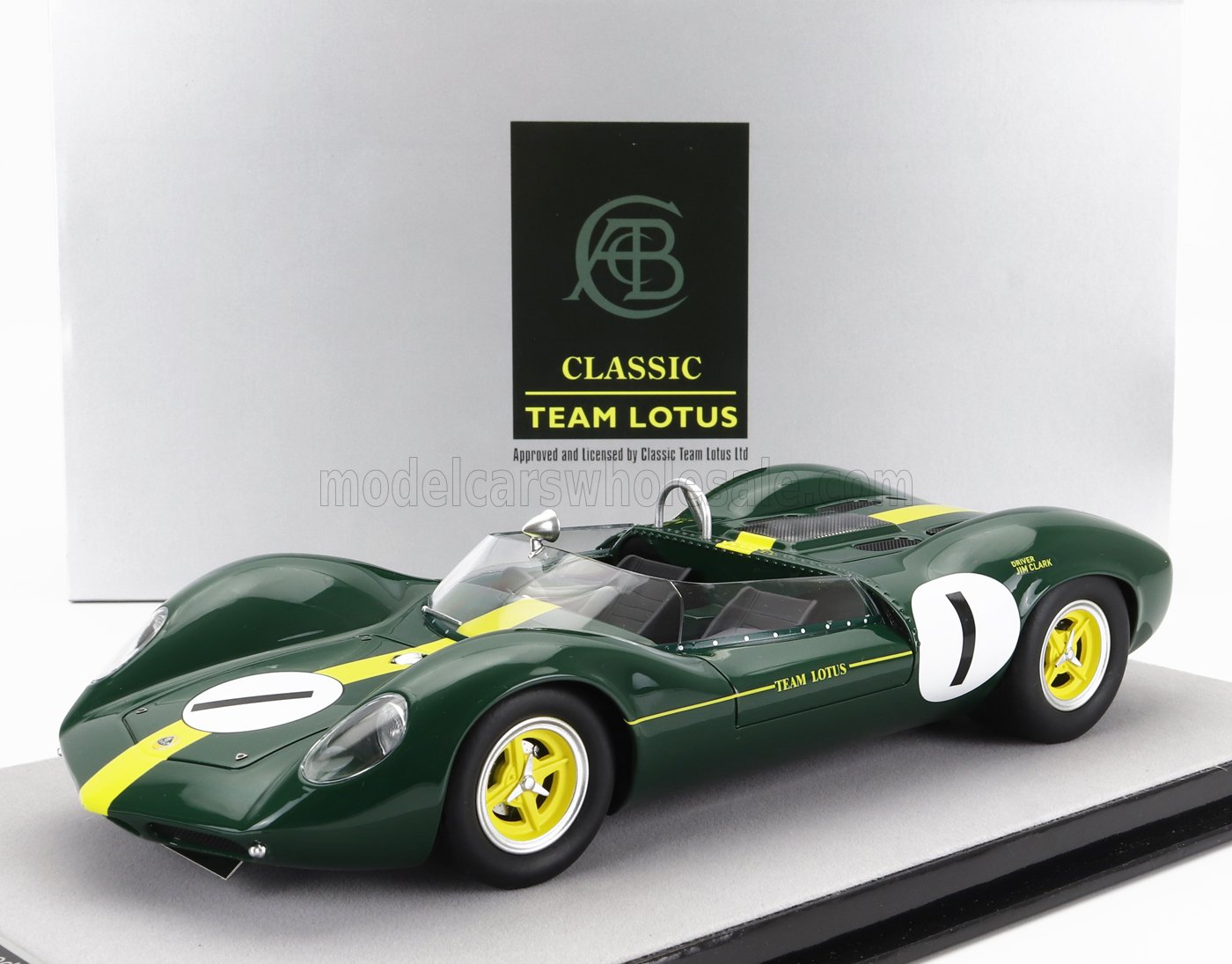 TECNOMODEL - 1/18 - LOTUS - TYPE 30 N 1 GOODWOOD 1964 JIM CLARK - GREEN YELLOW