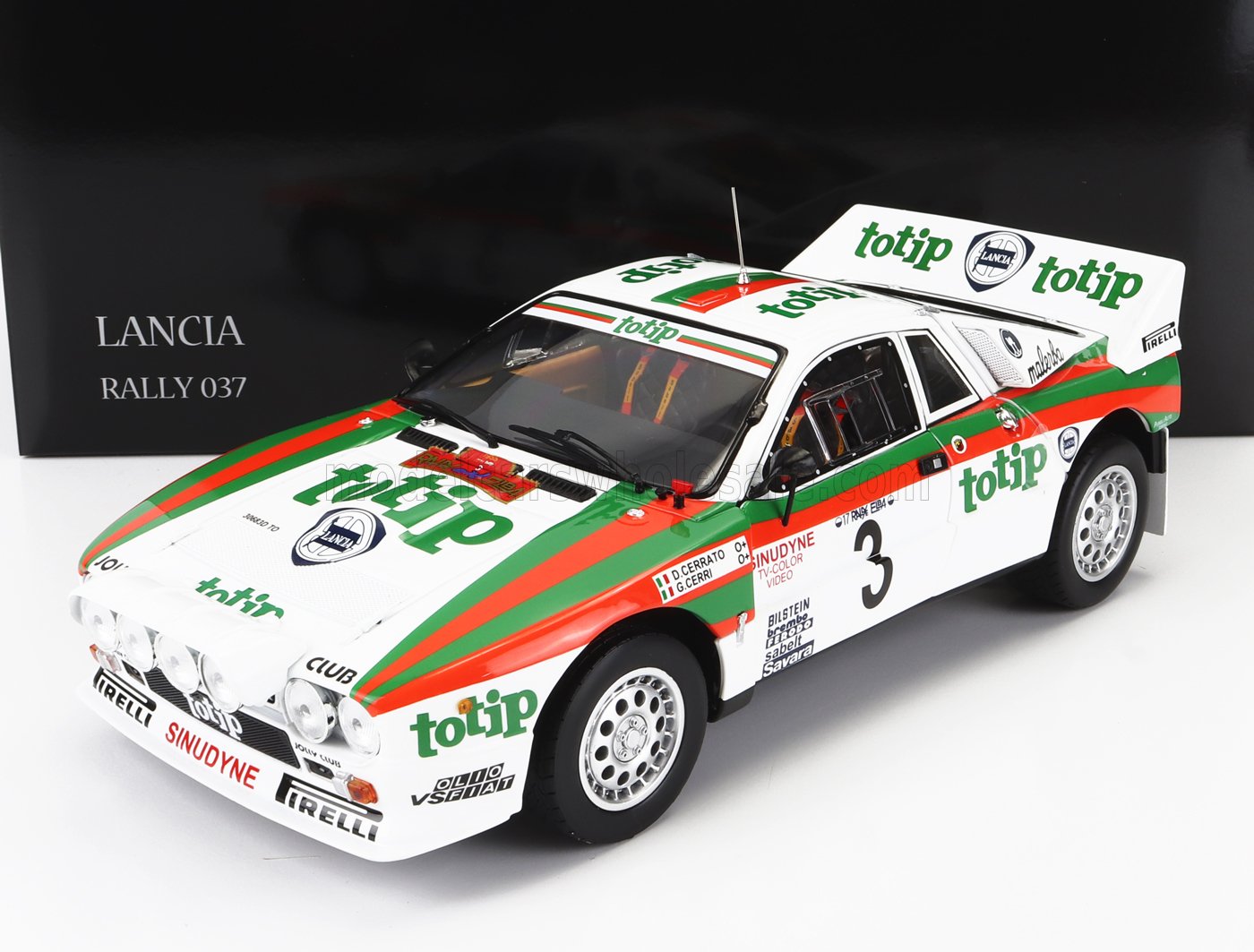 KYOSHO - LANCIA - 037 TOTIP N 3 RALLY ISOLA D'ELBA 1985 D.CERRATO - G.CERRI