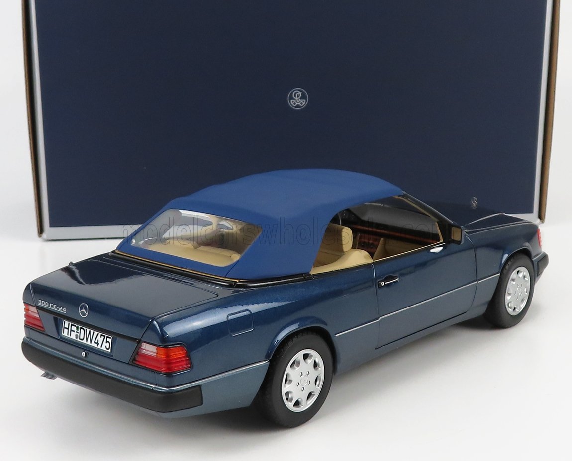 NOREV - 1/18 - MERCEDES BENZ - E-CLASS 300CE 24V (A124) CABRIOLET OPEN 1991 - NAUTICAL BLUE MET