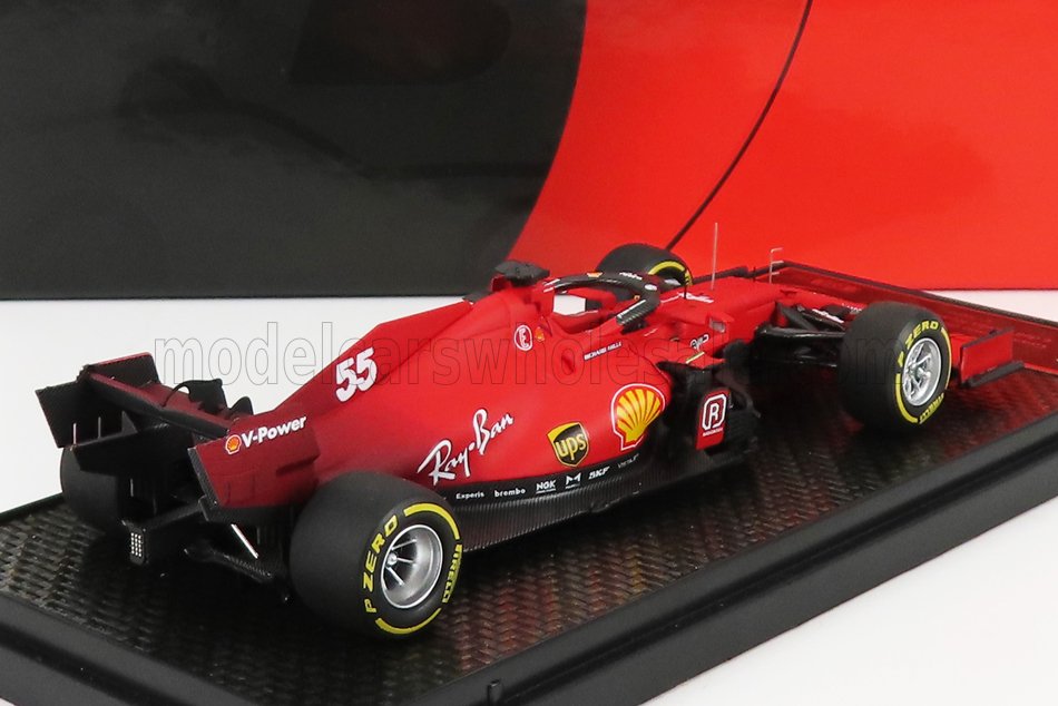 BBR-MODELS - FERRARI - F1 SF21 TEAM SCUDERIA FERRARI N 55 4th EMILIA ROMAGNA ITALY GP 2021  - YELLOW TIRES - CARLOS SAINZ