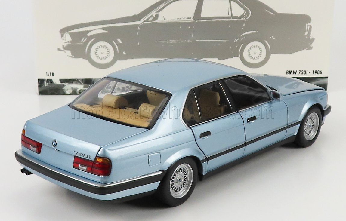 MINICHAMPS - 1/18 - BMW - 7-SERIES 730i (E32) 1986 - LIGHT BLUE MET