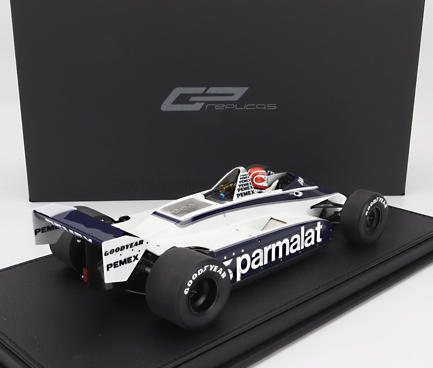 GP-REPLICAS - BRABHAM - F1 BT49C PARMALAT RACING TEAM N 5 WORLD CHAMPION WINNER GERMANY GP (with pilot figure) 1981 NELSON PIQUET