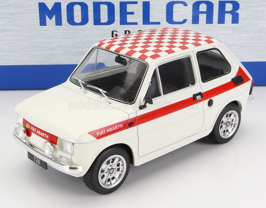 MCG - 1/18 - FIAT - 126 LOOK ABARTH 1972 - WHITE RED