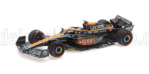 MINICHAMPS - 1/43 - McLAREN - F1 MCL36 MERCEDES TEAM MCLAREN N 28 TEST ABU DHABI GP 2022 OSCAR PIASTRI - ORANGE LIGHT BLUE