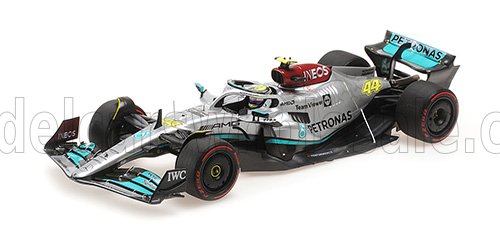 MINICHAMPS - 1/18 - MERCEDES GP - F1 W13E TEAM MERCEDES-AMG PETRONAS F1 N 44 2nd BRAZILIAN GP 2022 LEWIS HAMILTON - SILVER GREEN