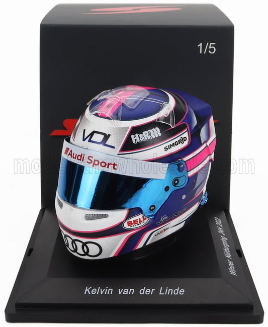 SPARK-MODEL - BELL HELMET - CASCO HELMET AUDI R8 LMS GT3 TEAM PHOENIX N 5 WINNER 24h NURBURGRING 2022 KELVIN VAN DER LINDE