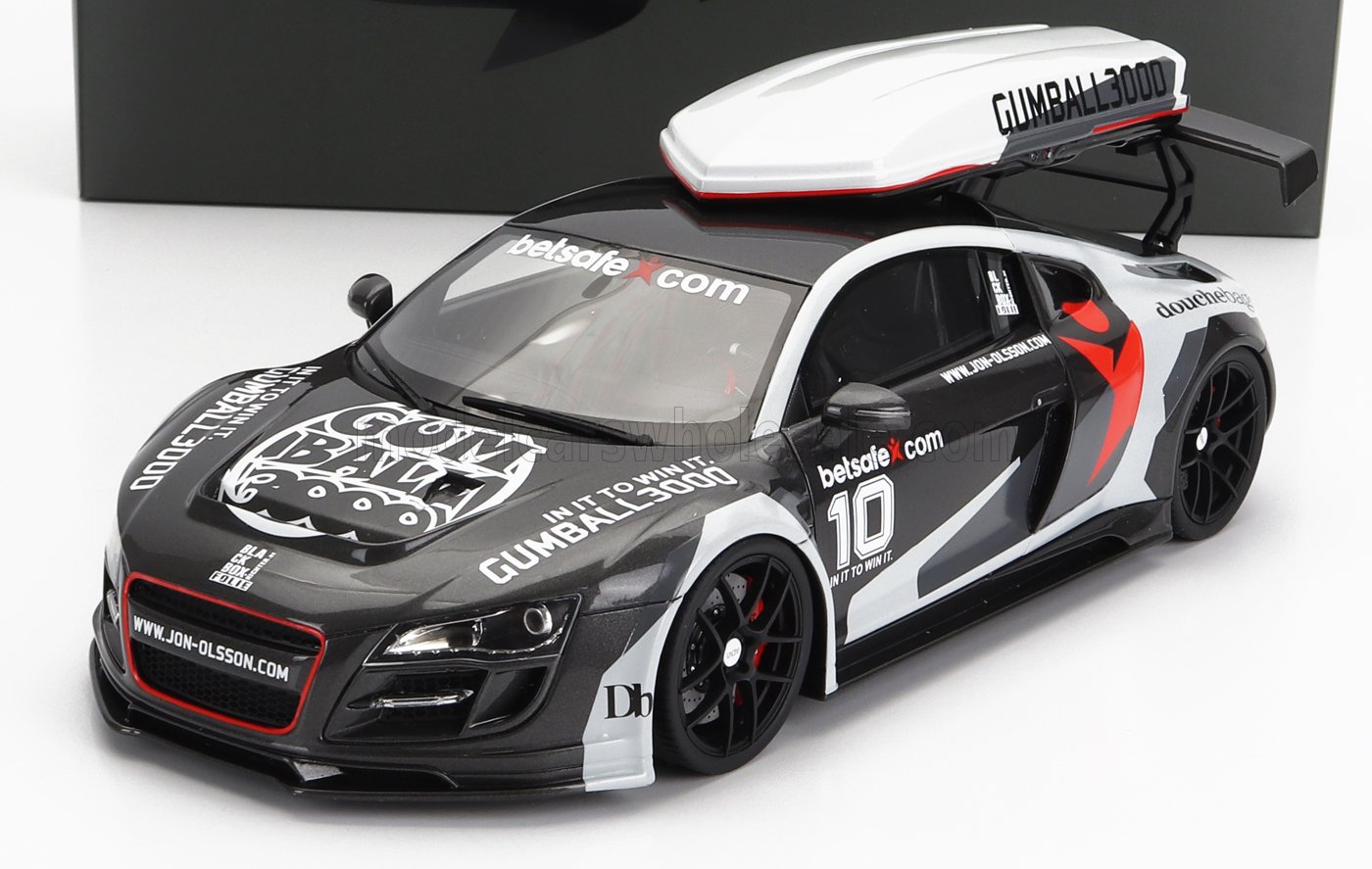 GT-SPIRIT - 1/18 - AUDI - R8 N 10 CAMO BODY KIT 2013 - BLACK GREY