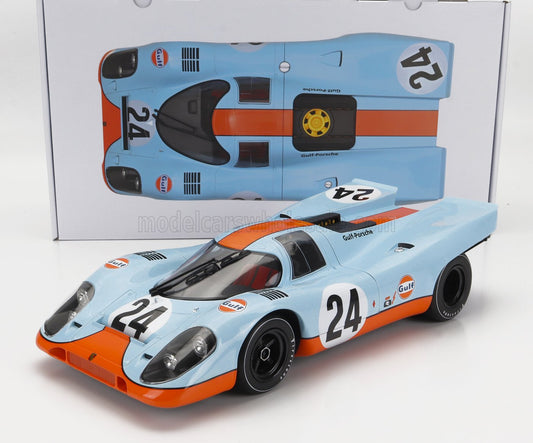 NOREV - 1/12 - PORSCHE - 917K TEAM JOHN WYER AUTOMOTIVE ENGINEERING N 24 1000km SPA 1970 J.SIFFERT - B.REDMAN - LIGHT BLUE ORANGE