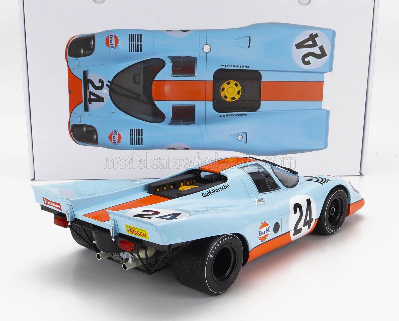 NOREV - 1/12 - PORSCHE - 917K TEAM JOHN WYER AUTOMOTIVE ENGINEERING N 24 1000km SPA 1970 J.SIFFERT - B.REDMAN - LIGHT BLUE ORANGE