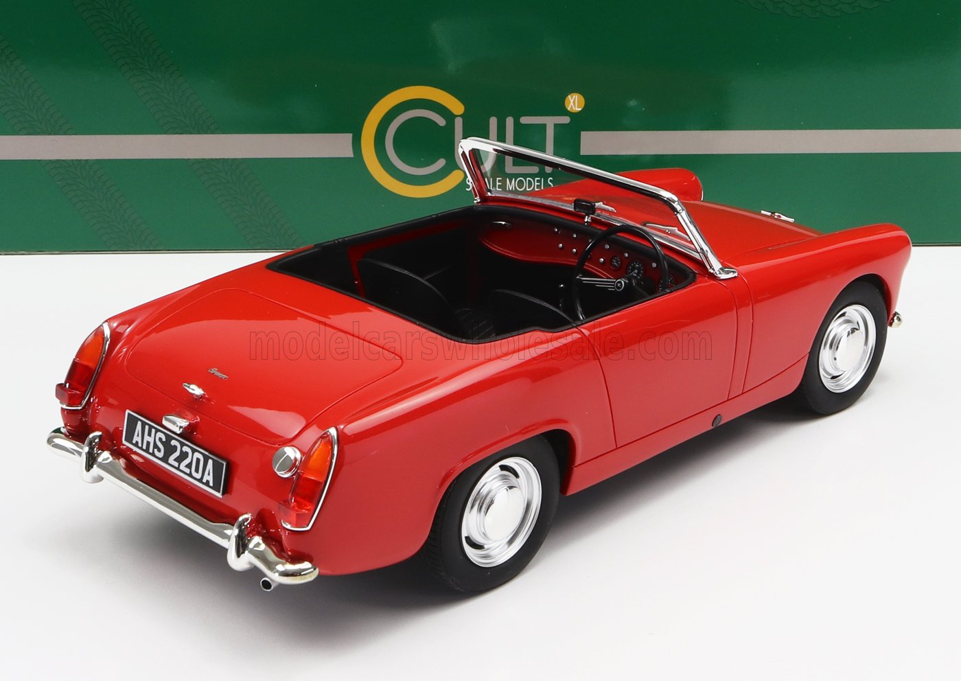 CULT-SCALE MODELS - 1/18 - AUSTIN - HEALEY SPRITE SPIDER OPEN 1961 - RED