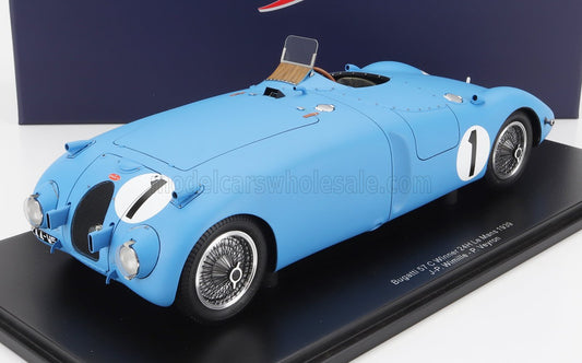 SPARK-MODEL - BUGATTI - 57C TANK SPIDER N 1 WINNER 24h LE MANS 1939 J.P.WIMILLE - P.VEYRON