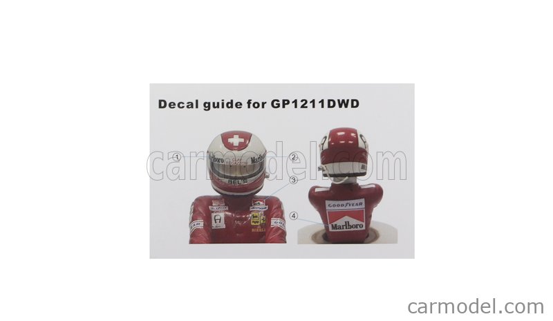 GP-REPLICAS - 1/12 - FERRARI - F1 312T TEAM FERRARI SEFAC N 11 WINNER ITALY MONZA GP (with pilot figure) 1975 CLAY REGAZZONI - RED WHITE