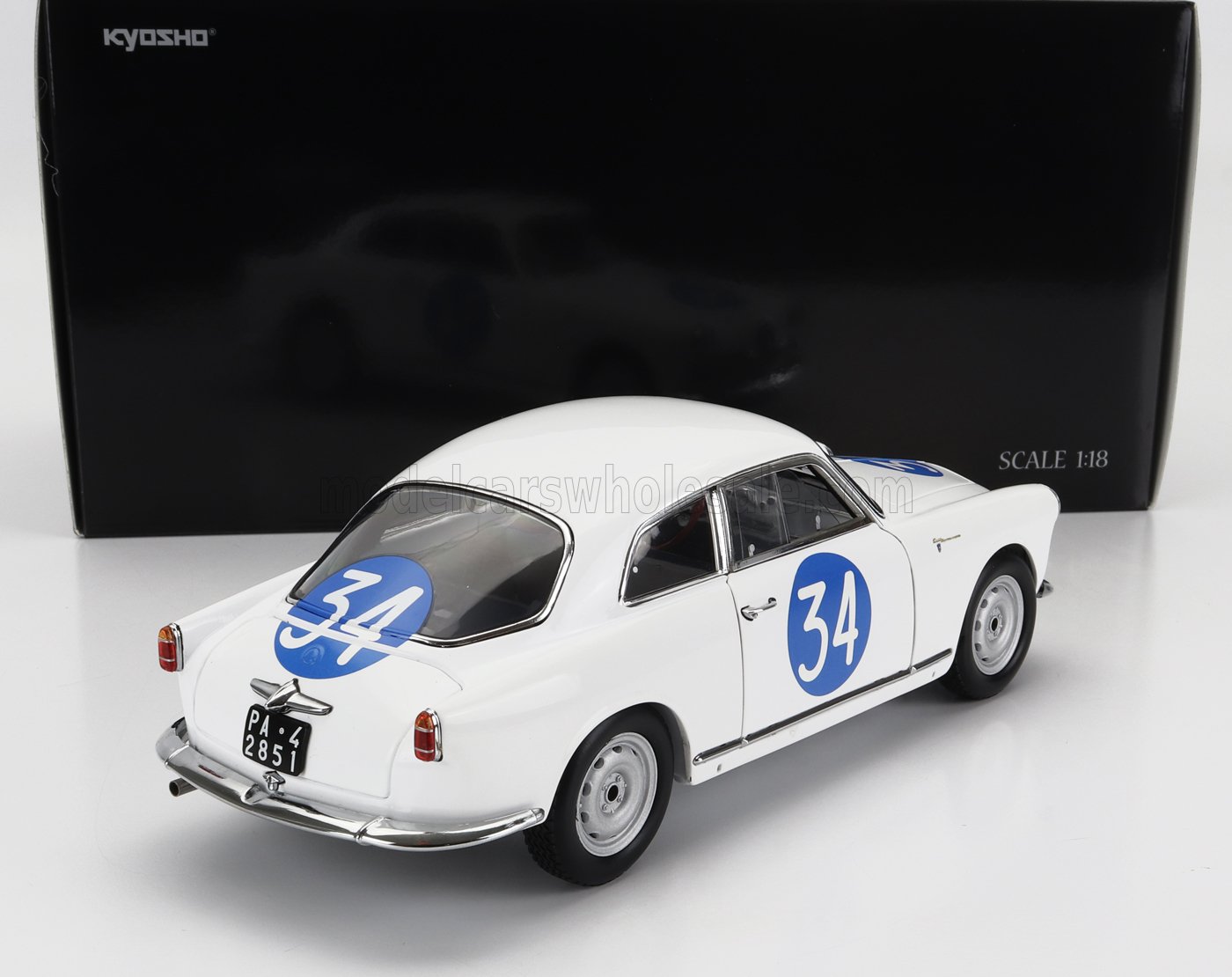 KYOSHO - ALFA ROMEO - GIULIETTA SV SPRINT VELOCE N 34 TARGA FLORIO 1960 "EMANUELE" - "ALDEBARAN" (CHECCO D'ANGELO)