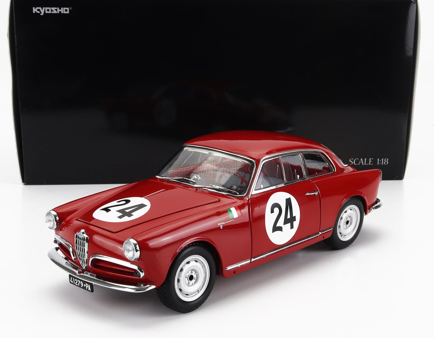 KYOSHO - ALFA ROMEO - GIULIETTA SV SPRINT VELOCE N 24 TARGA FLORIO 1958 N.TODARO - R.BARBATO