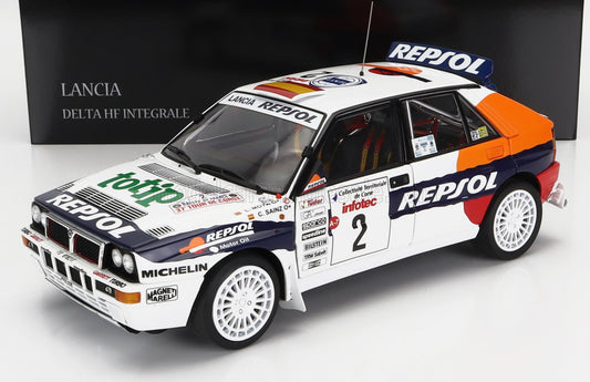 KYOSHO - 1/18 - LANCIA - DELTA HF INTEGRALE EVOLUZIONE REPSOL N 2 4th RALLY TOUR DE CORSE 1993 C.SAINZ - L.MOYA - WHITE BLUE ORANGE