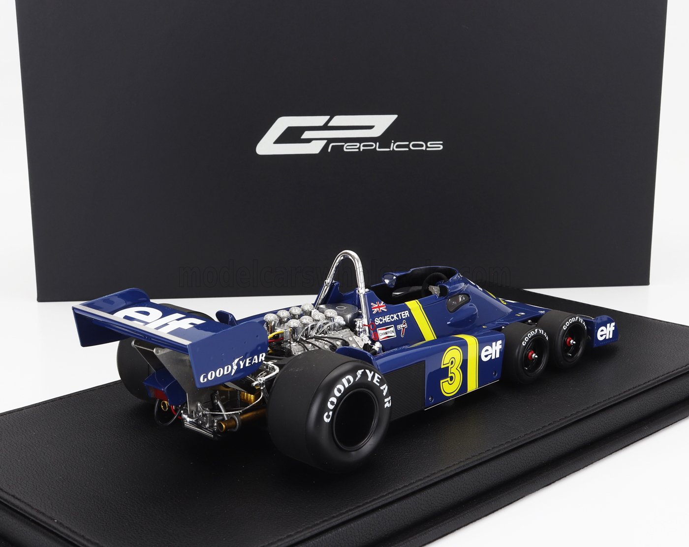 GP-REPLICAS - 1/18 - TYRRELL - F1 P34 ELF 6 WHEELS N 3 POLE POSITION AND WINNER SWEDEN GP 1976 J.SCHECKTER - BLUE YELLOW