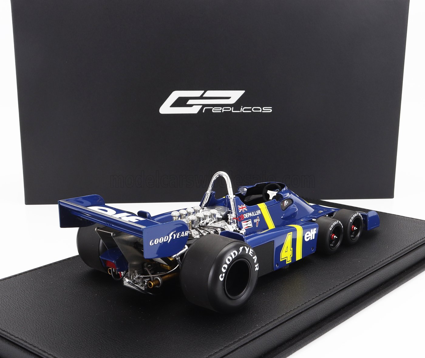 GP-REPLICAS - 1/18 - TYRRELL - F1 P34 ELF 6 WHEELS N 4 2nd SWEDEN GP 1976 PATRICK DEPAILLER - BLUE YELLOW