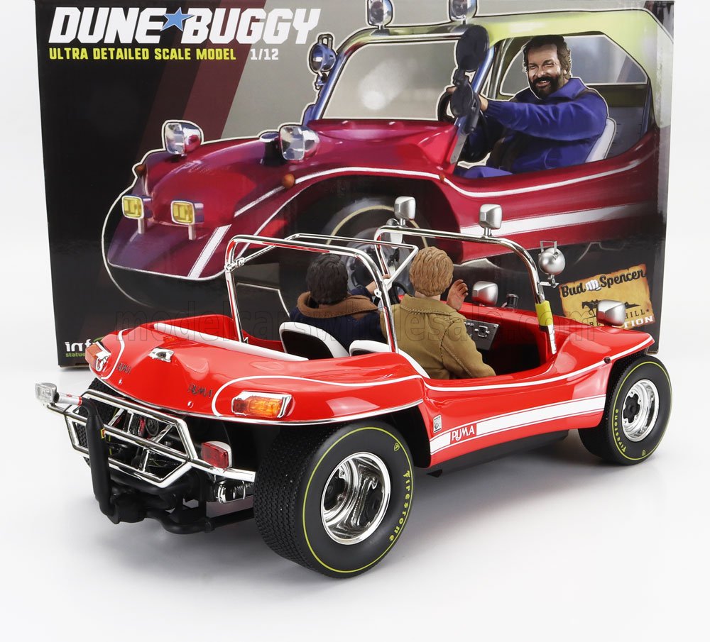 CLC-MODELS - 1/12 - PUMA - DUNE BUGGY 1972 - WITH BUD SPENCER AND TERENCE HILL ACTION FIGURES - TV SERIES - ALTRIMENTI CI ARRABBIAMO - RED