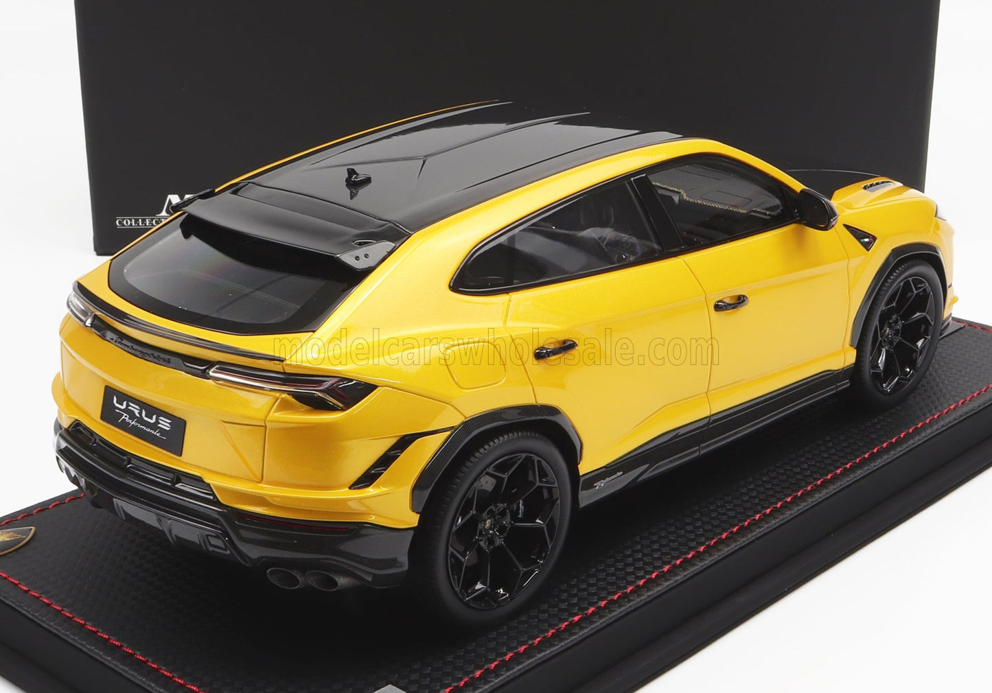 MR-MODELS - 1/18 - LAMBORGHINI - URUS PERFORMANTE 2022 - CON VETRINA - WITH SHOWCASE - GIALLO INTI - YELLOW MET BLACK