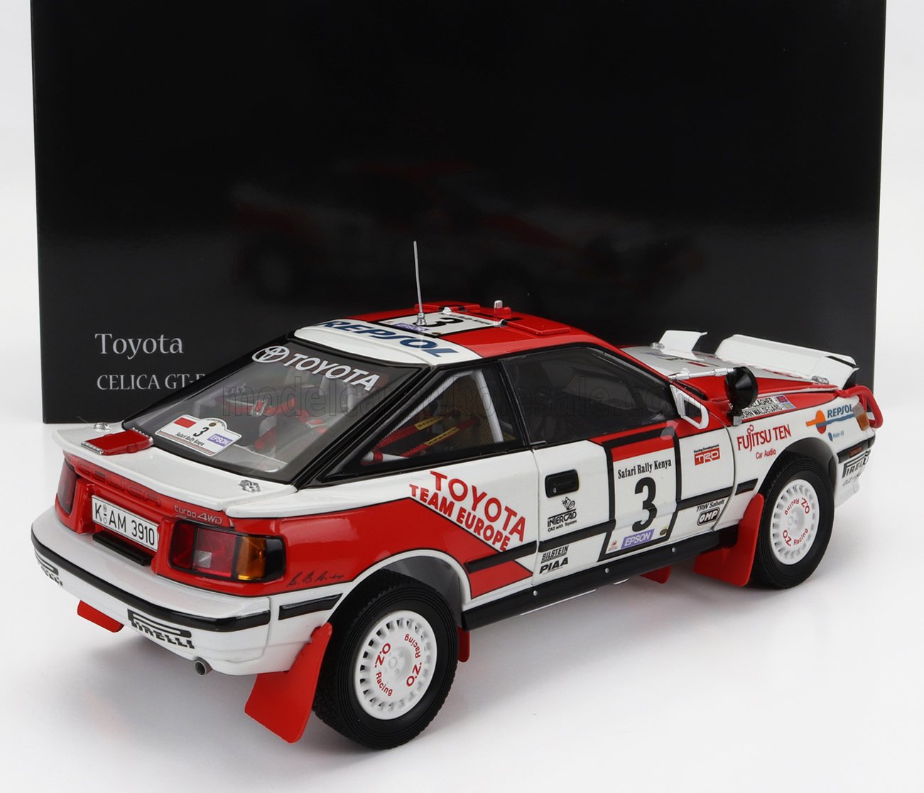 KYOSHO - TOYOTA - CELICA GT-FOUR ST165 (night version) N 3 WINNER RALLY SAFARI RALLY 1990 B.WALDEGARD - F.GALLAGHER