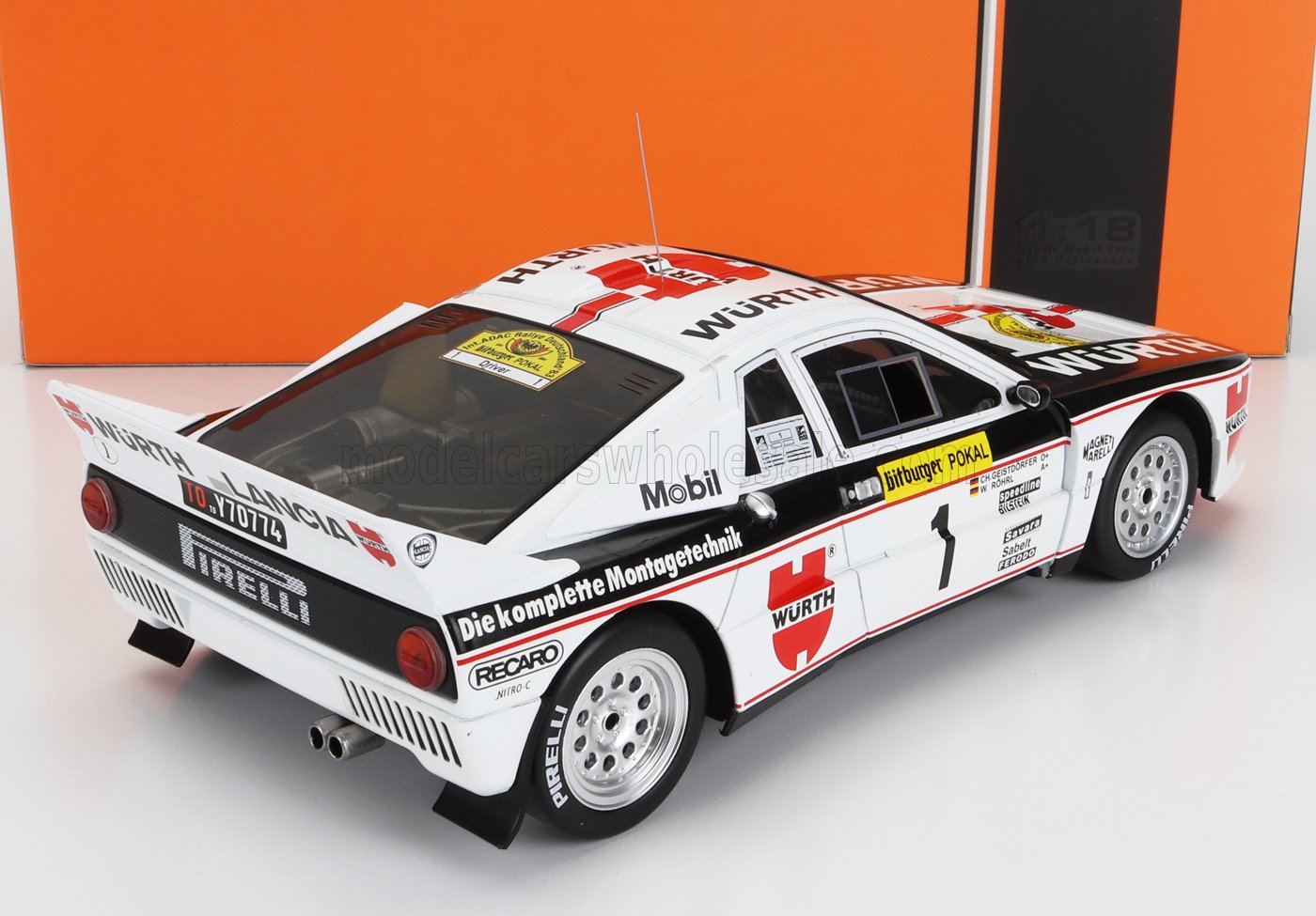 IXO-MODELS - 1/18 - LANCIA - 037 RALLY WURTH N 1 RALLY GERMANY 1983 W.ROHRL - C.GEISTDORFER - WHITE