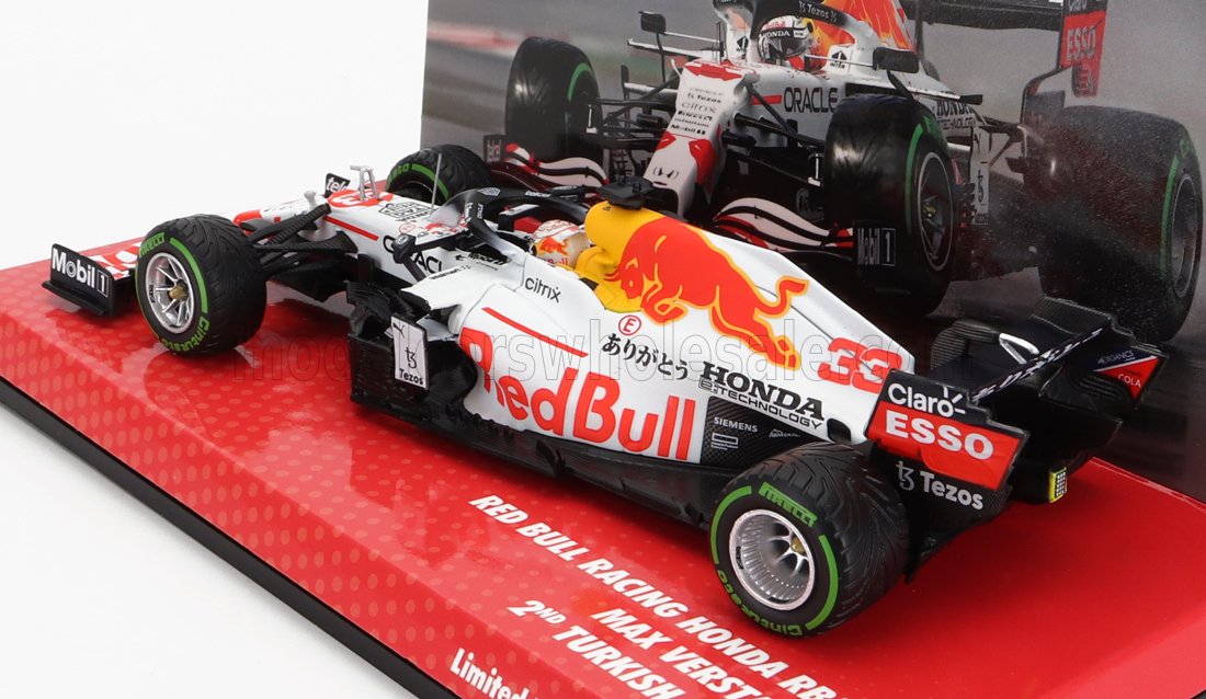 MINICHAMPS - RED BULL - F1 RB16B HONDA RA620H TEAM ASTON MARTIN N 33 WORLD CHAMPION 2nd TURKISH GP 2021 MAX VERSTAPPEN