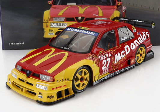 WERK83 - 1/18 - ALFA ROMEO - 155 V6 TI McDONALD'S N 27 DTM ITC RACE THUNDER HELSINKI 1995 M.ALEN - RED YELLOW