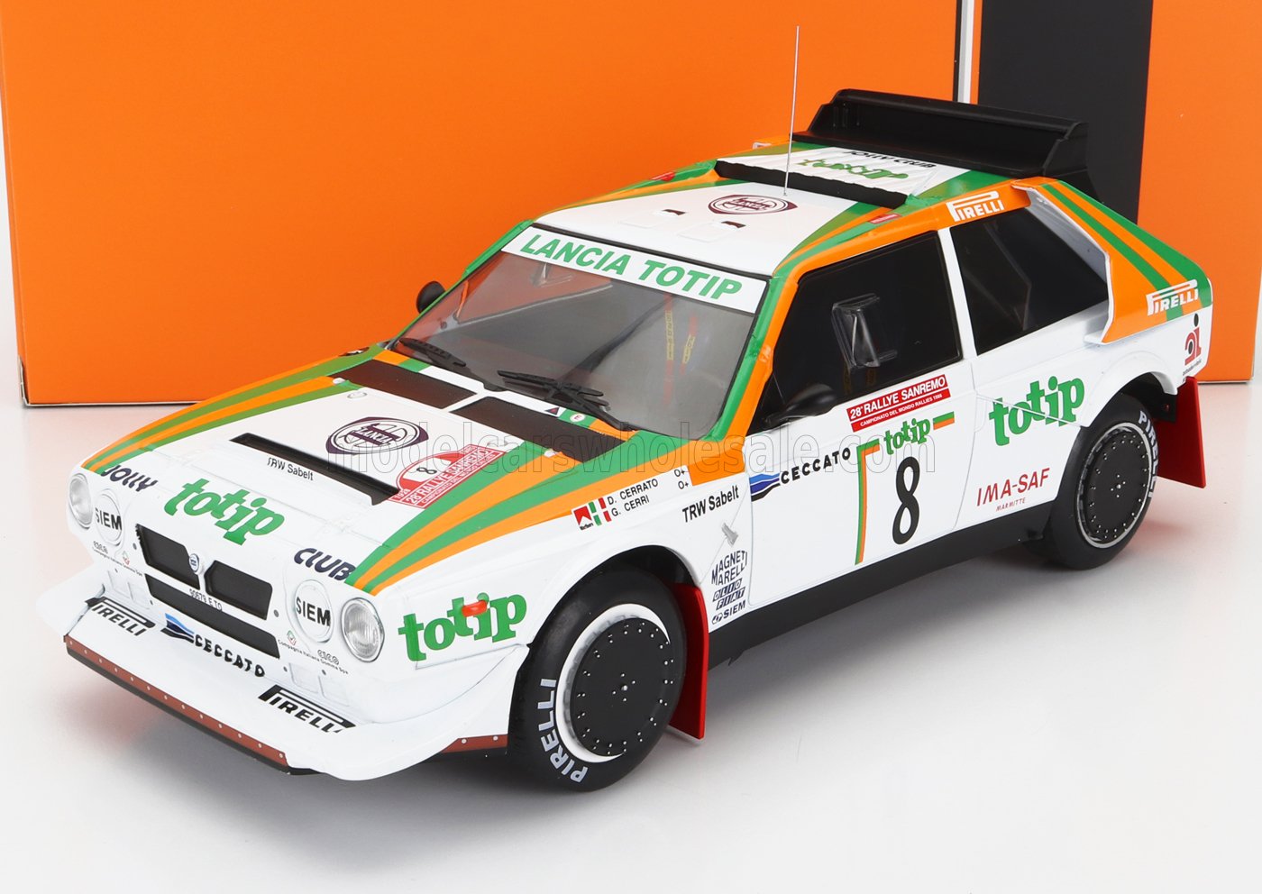 IXO-MODELS - LANCIA - DELTA S4 TOTIP N 8 2nd RALLY SANREMO 1986 D.CERRATO - C.CERRI