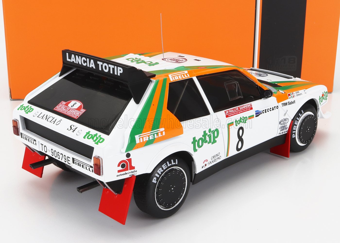 IXO-MODELS - LANCIA - DELTA S4 TOTIP N 8 2nd RALLY SANREMO 1986 D.CERRATO - C.CERRI