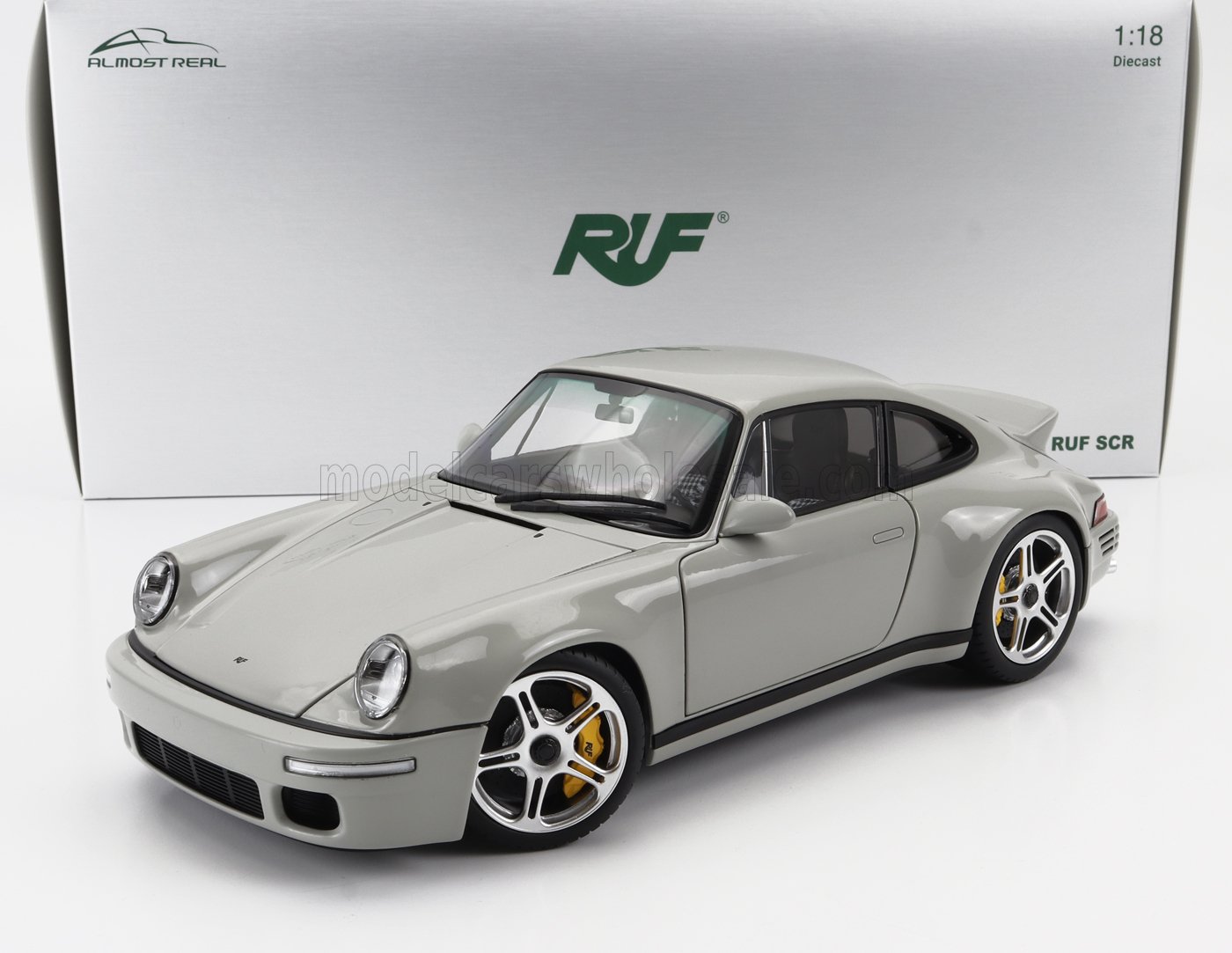 ALMOST-REAL - 1/18 - PORSCHE - 911 964 RUF SCR COUPE 2018 - CHALK GREY