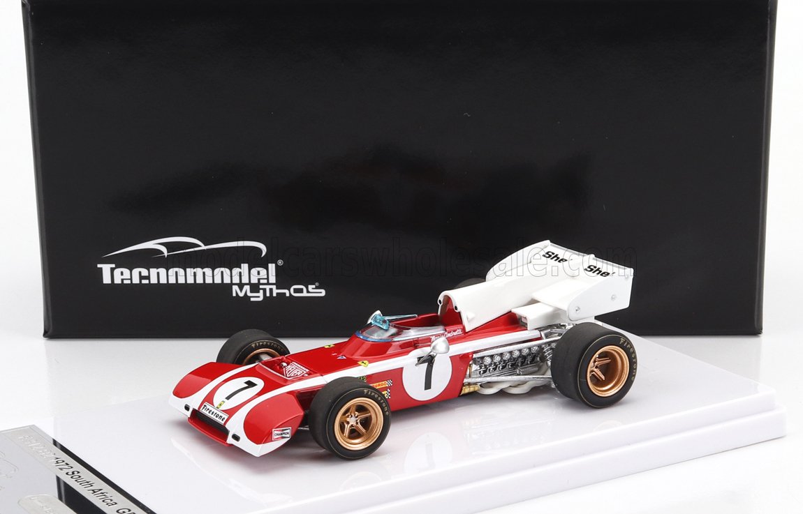 TECNOMODEL - 1/43 - FERRARI - F1 312B2 N 7 SOUTH AFRICA GP 1972 M.ANDRETTI - RED WHITE