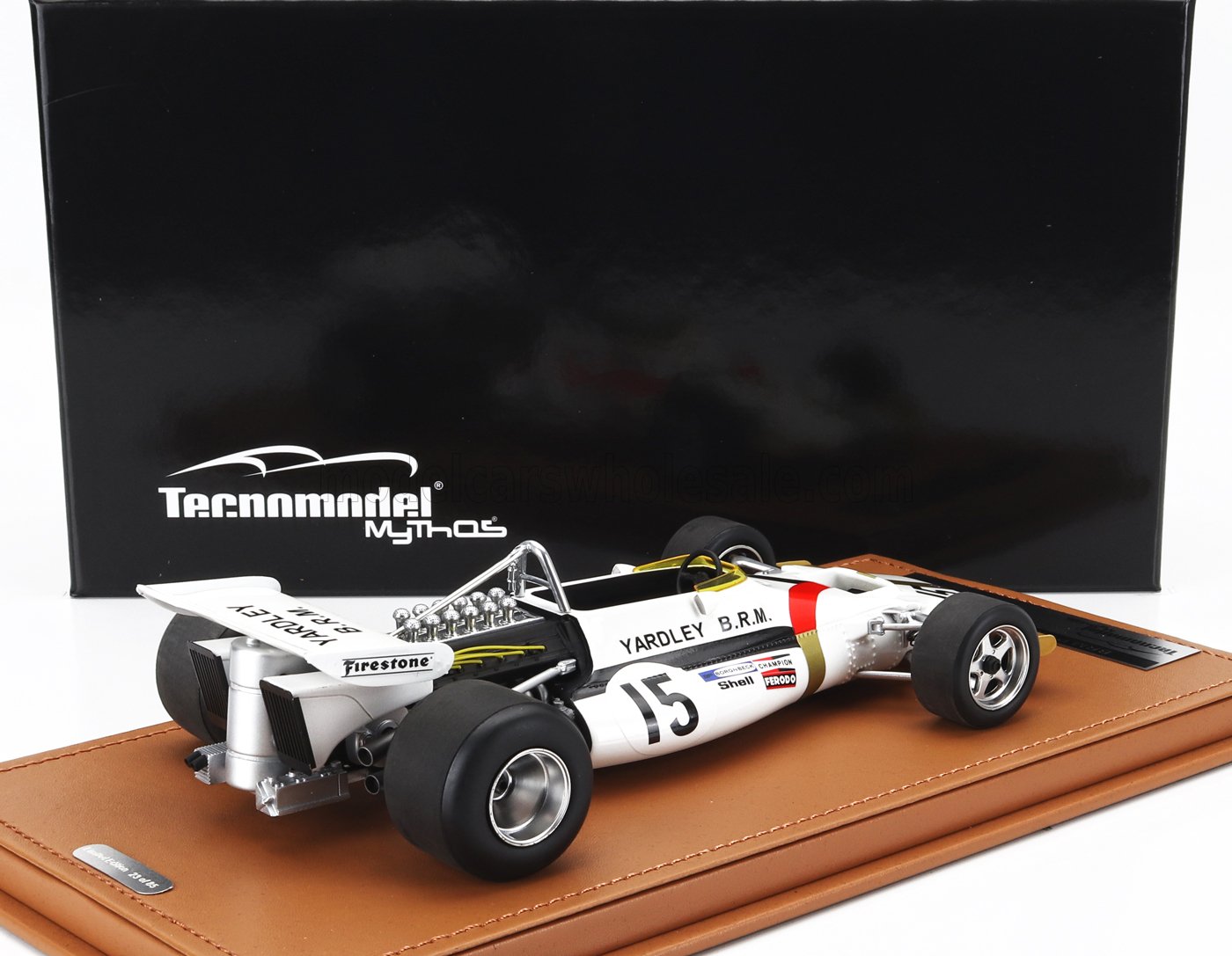 TECNOMODEL - 1/18 - BRM - F1 P160 N 15 MONACO GP 1971 PEDRO RODRIGUEZ - WHITE RED GOLD