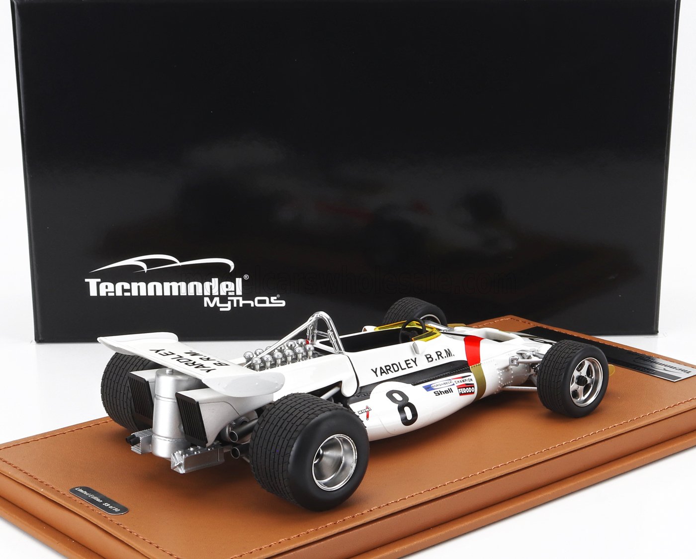 TECNOMODEL - 1/18 - BRM - F1 P160 N 8 2nd GP DUTCH 1971 PEDRO RODRIGUEZ - WHITE RED GOLD