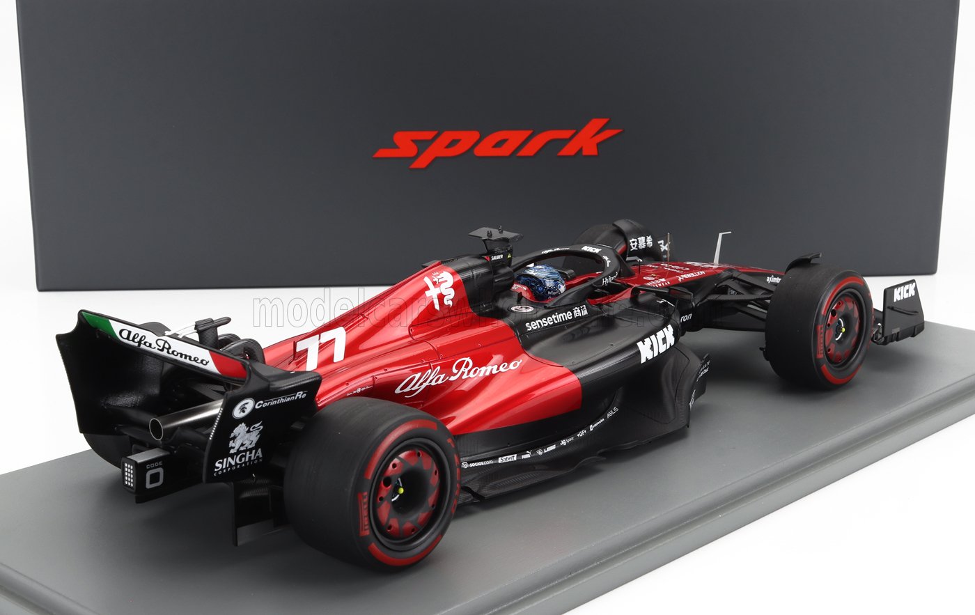 SPARK-MODEL - 1/18 - ALFA ROMEO - F1 C43 TEAM STAKE N 77 AUSTRALIAN GP 2023 VALTTERI BOTTAS - BLACK RED