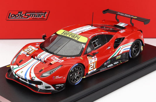 LOOKSMART - 1/43 - FERRARI - 488 GTE EVO 3.9L TURBO V8 TEAM AF CORSE N 21 24h LE MANS 2022 S.MANN - C.ULRICH - T.VILANDER - RED