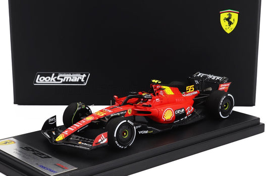 LOOKSMART - 1/43 - FERRARI - F1 SF-23 TEAM SCUDERIA FERRARI N 55 MONZA GP 2023 CARLOS SAINZ - RED BLACK