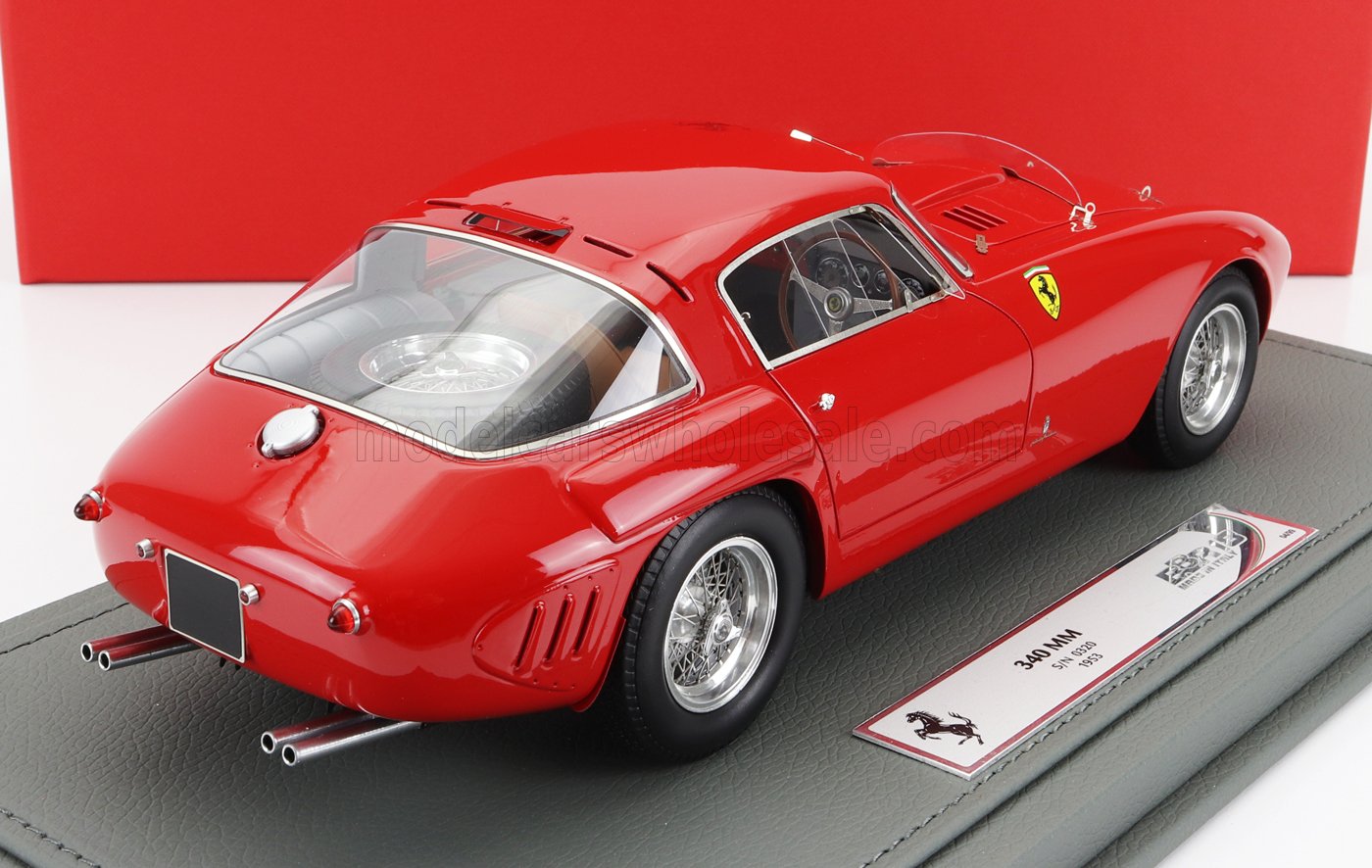 BBR-MODELS - 1/18 - FERRARI - 340MM s/n0320 1953 - CON VETRINA - WITH SHOWCASE - RED