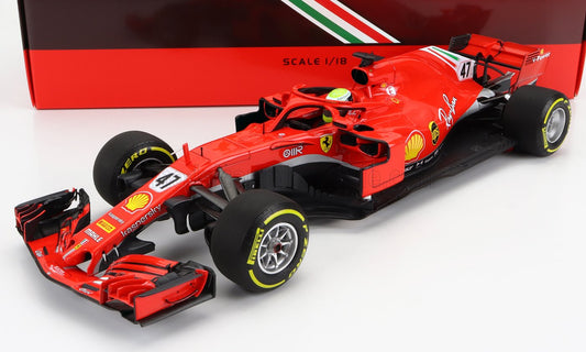 BBR-MODELS - 1/18 - FERRARI - F1 SF71H N 47 TEST FIORANO ITALY 2018 MICK SCHUMACHER - RED