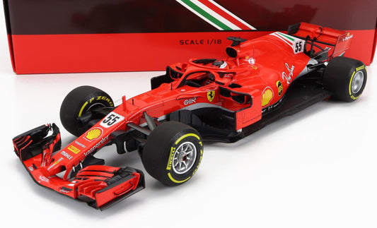 BBR-MODELS - 1/18 - FERRARI - F1 SF71H N 55 TEST FIORANO ITALY 2018 CARLOS SAINZ - RED