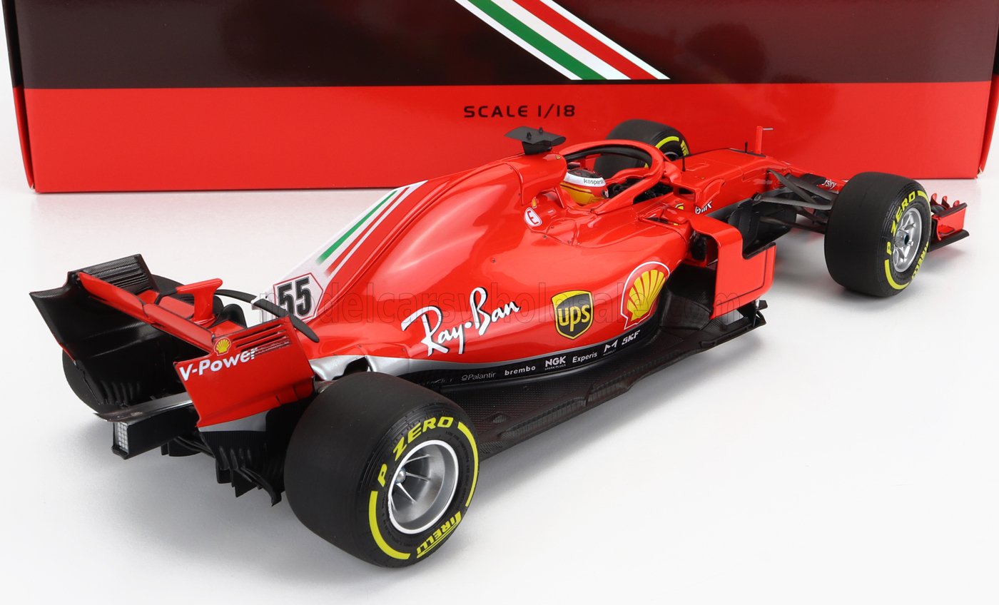 BBR-MODELS - 1/18 - FERRARI - F1 SF71H N 55 TEST FIORANO ITALY 2018 CARLOS SAINZ - RED