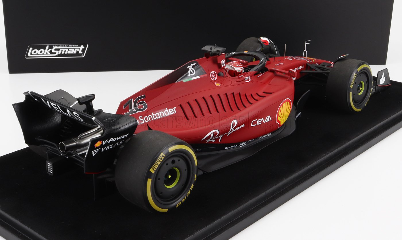 LOOKSMART - 1/18 - FERRARI - F1-75 TEAM SCUDERIA FERRARI N 16 WINNER AUSTRIAN GP 2022 CHARLES LECLERC - MATT RED